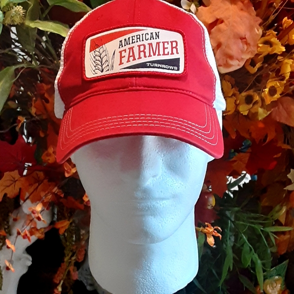 AMERICAN FARMER, TURNROWS,  Cotton Blend Snap Back Trucker Hat by Richardson - Picture 1 of 8